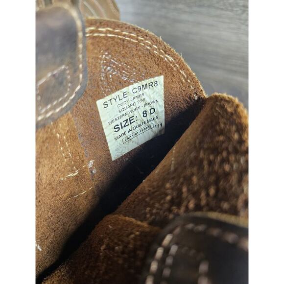 Cody James Western C9MR8 Square Soft Toe Work Boots Men's Size 8D - Picture 8 of 9